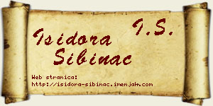 Isidora Šibinac vizit kartica